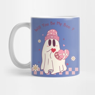 Will You Be My Boo Cute Ghost In Love Happy Valentines Day Mug